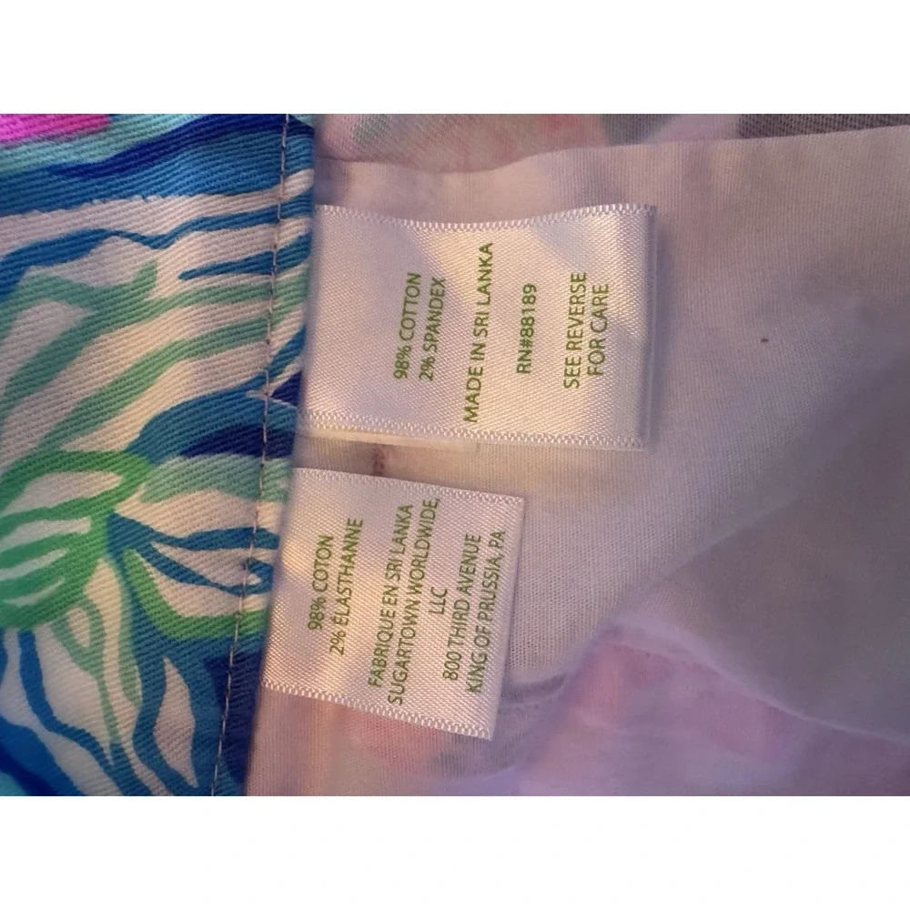 Lilly Pulitzer Jayne Stretch Shorts Size 12 Vibrant Floral Print Pockets Preppy